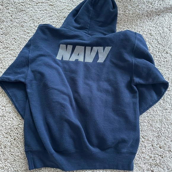 Navy Blue Hoodie Sweater‎ - Picture 1 of 3